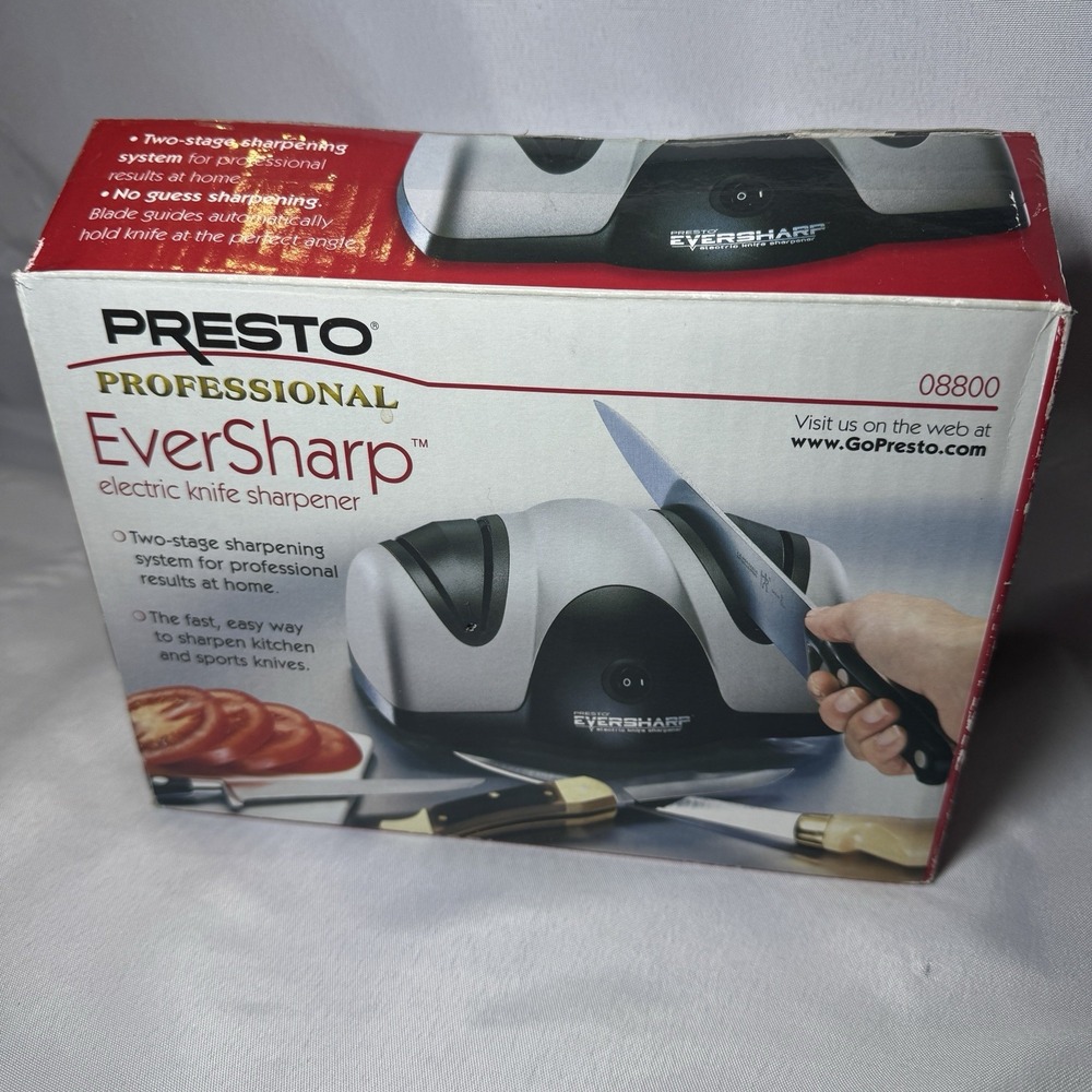 Presto EverSharp Electric Knife Sharpener 2 Stage‎ Proffessional Sharpening New